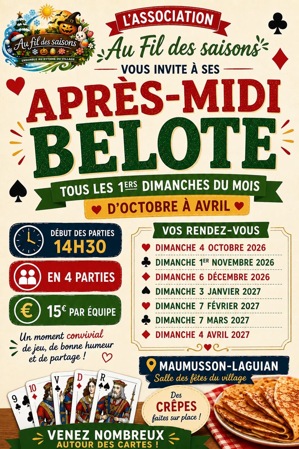 Affiche Après-midi BELOTTE