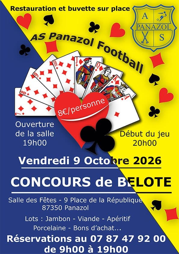 Affiche CONCOURS BELOTE
