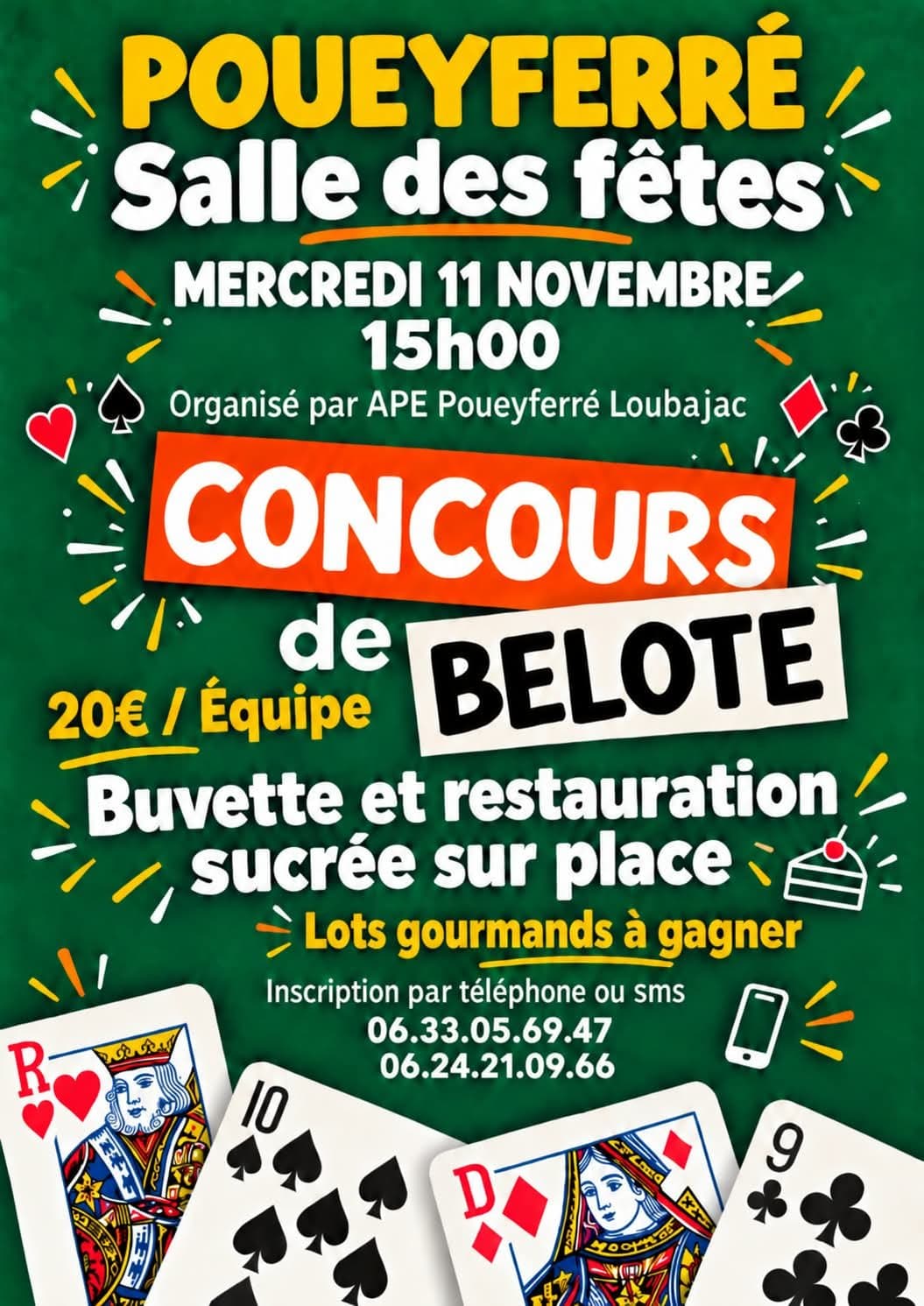 Affiche Concours de belote