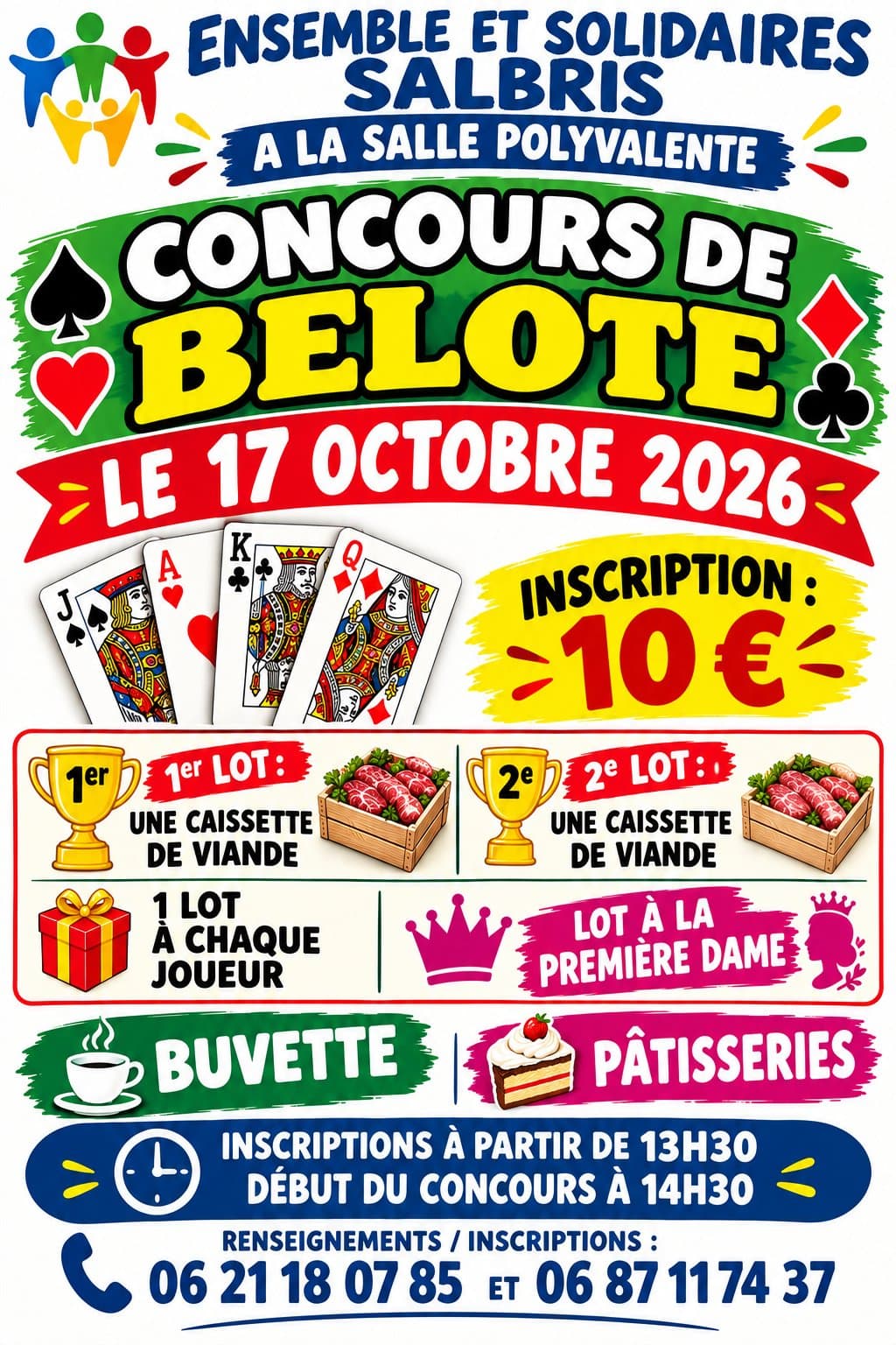 Affiche Concours de Belote