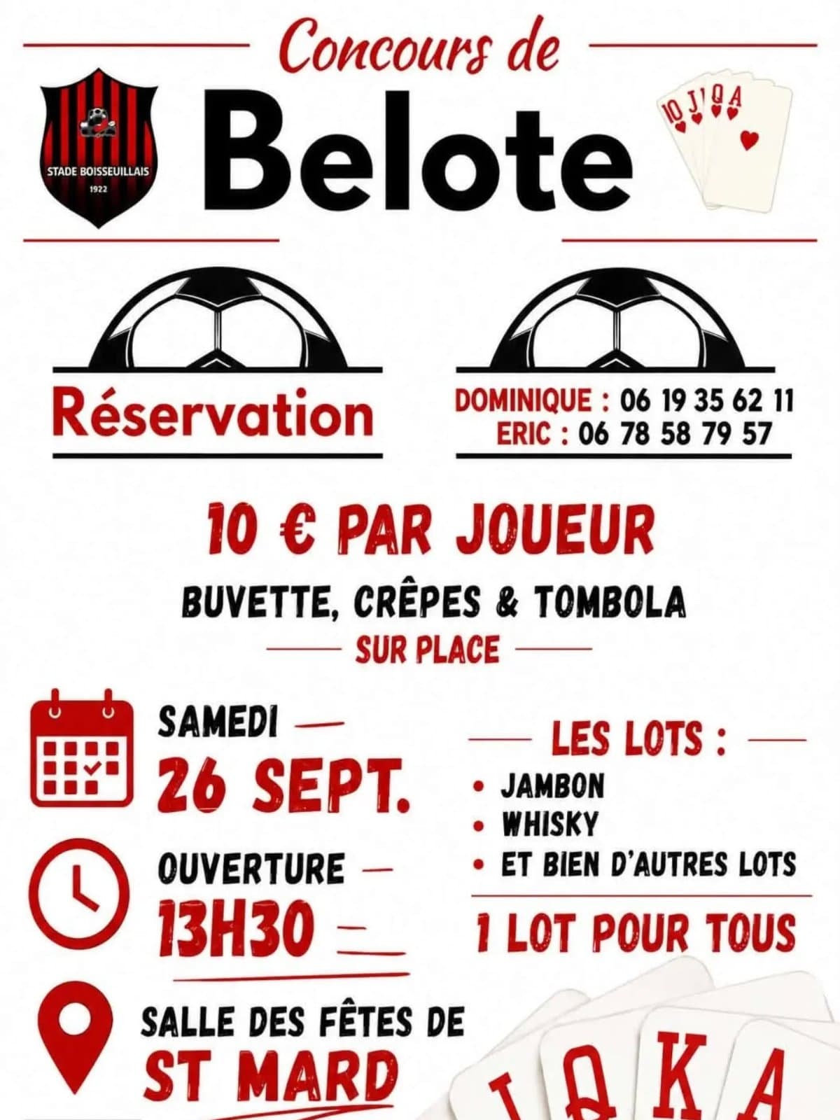 Affiche concours de belote