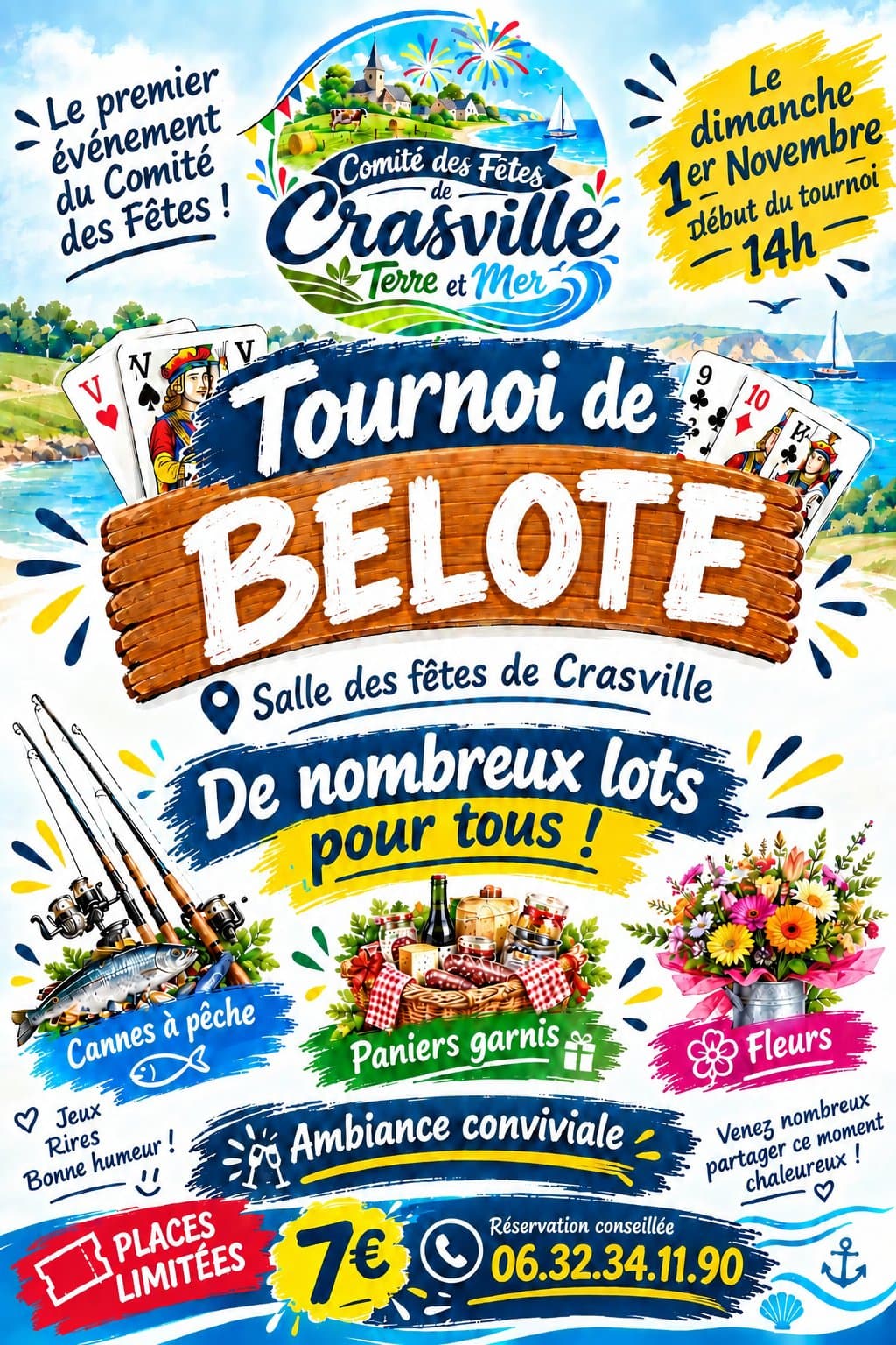 Affiche Tournoi de belote de Crasville