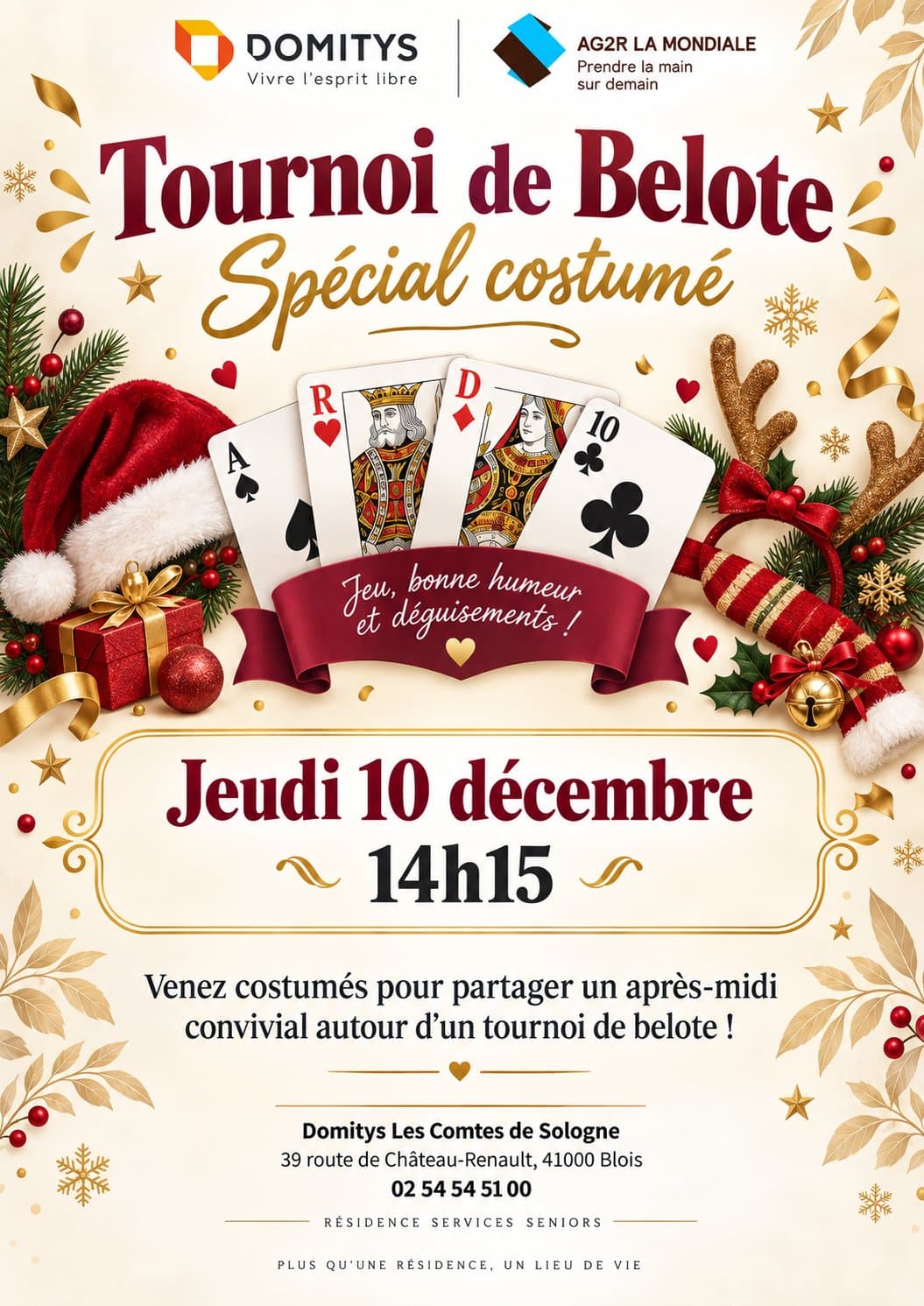 Affiche Belote spécial costumé