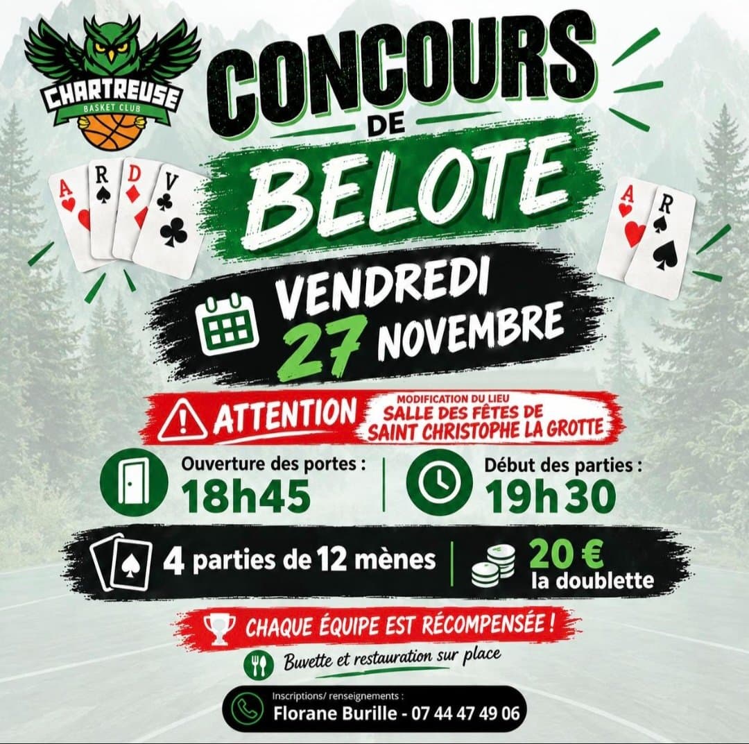 Affiche Concours belote