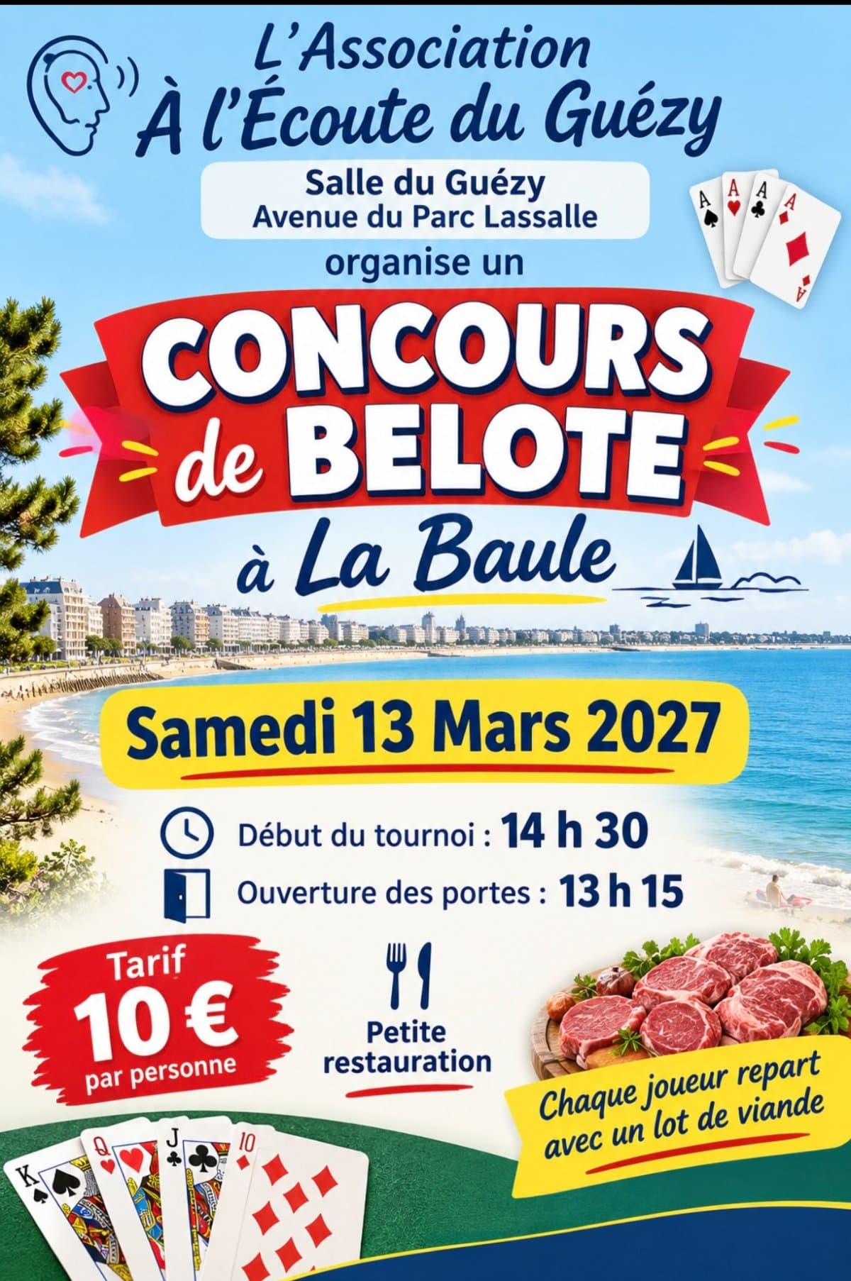 Affiche Concours de Belote