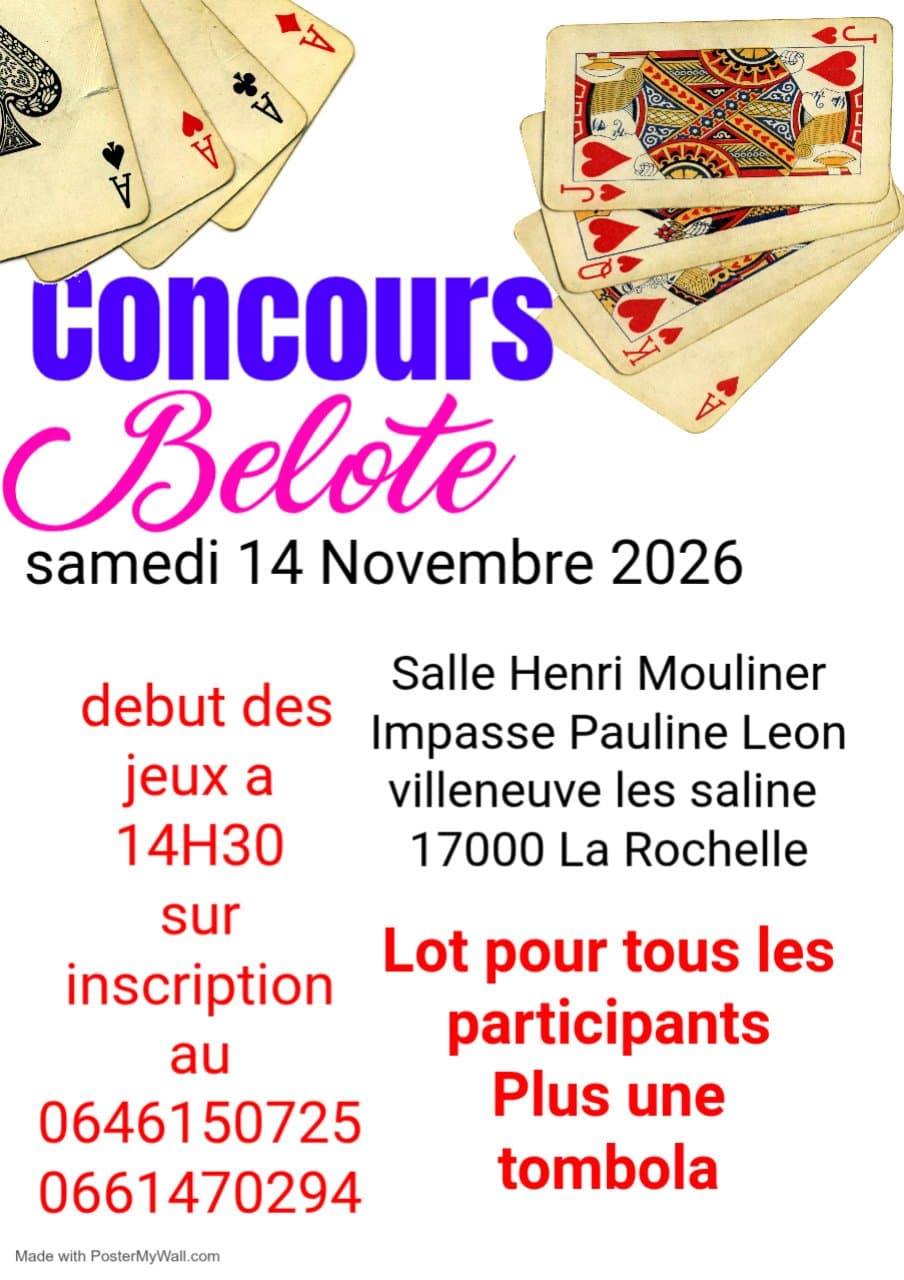 Affiche Concours de belote