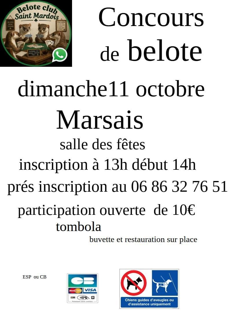 Affiche CONCOURS DE BELOTE POUR OCTOBRE ROSE