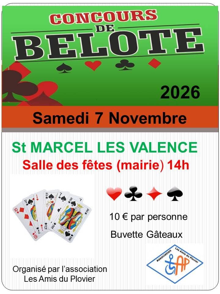 Affiche Concours de belote