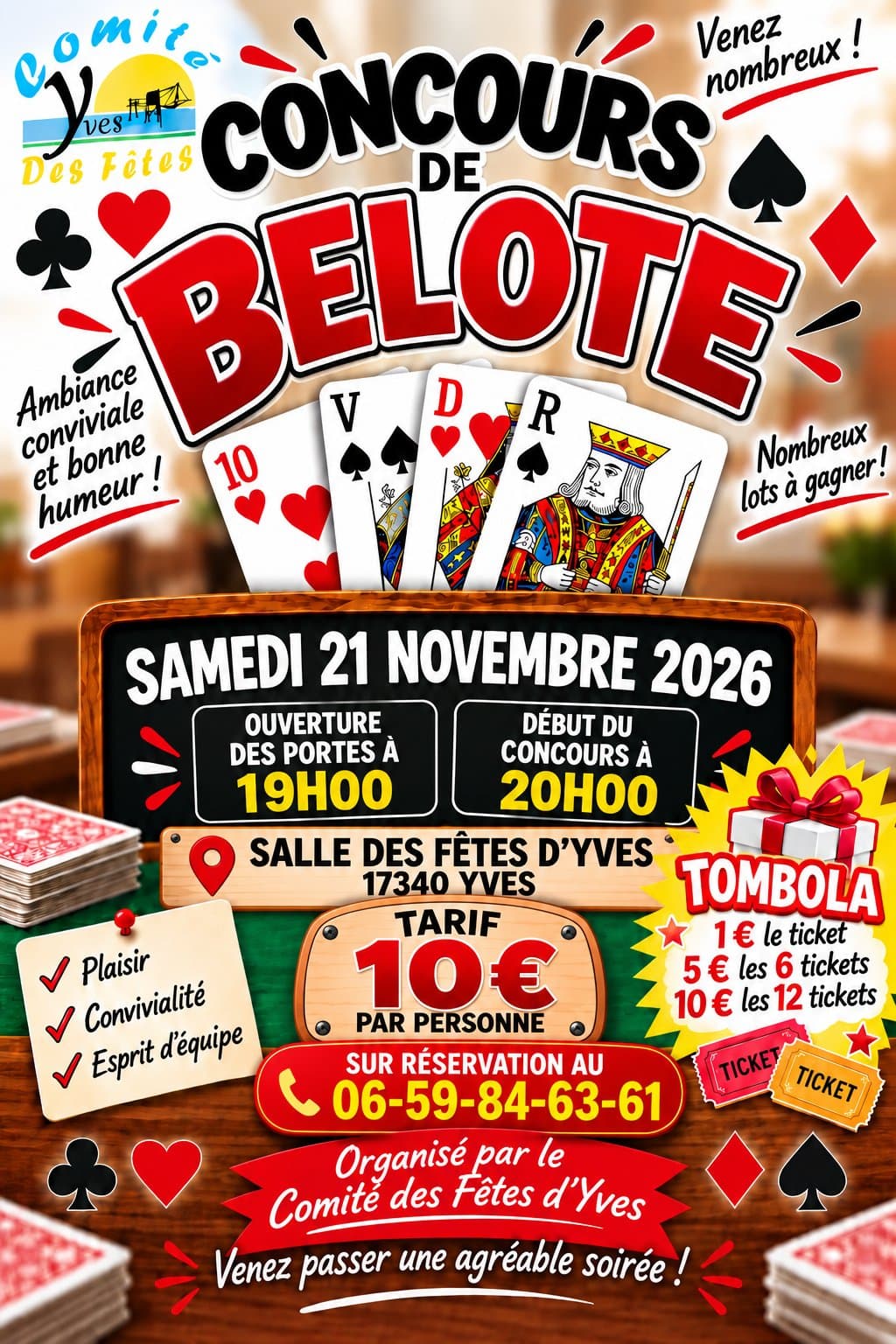 Affiche Concours de belote