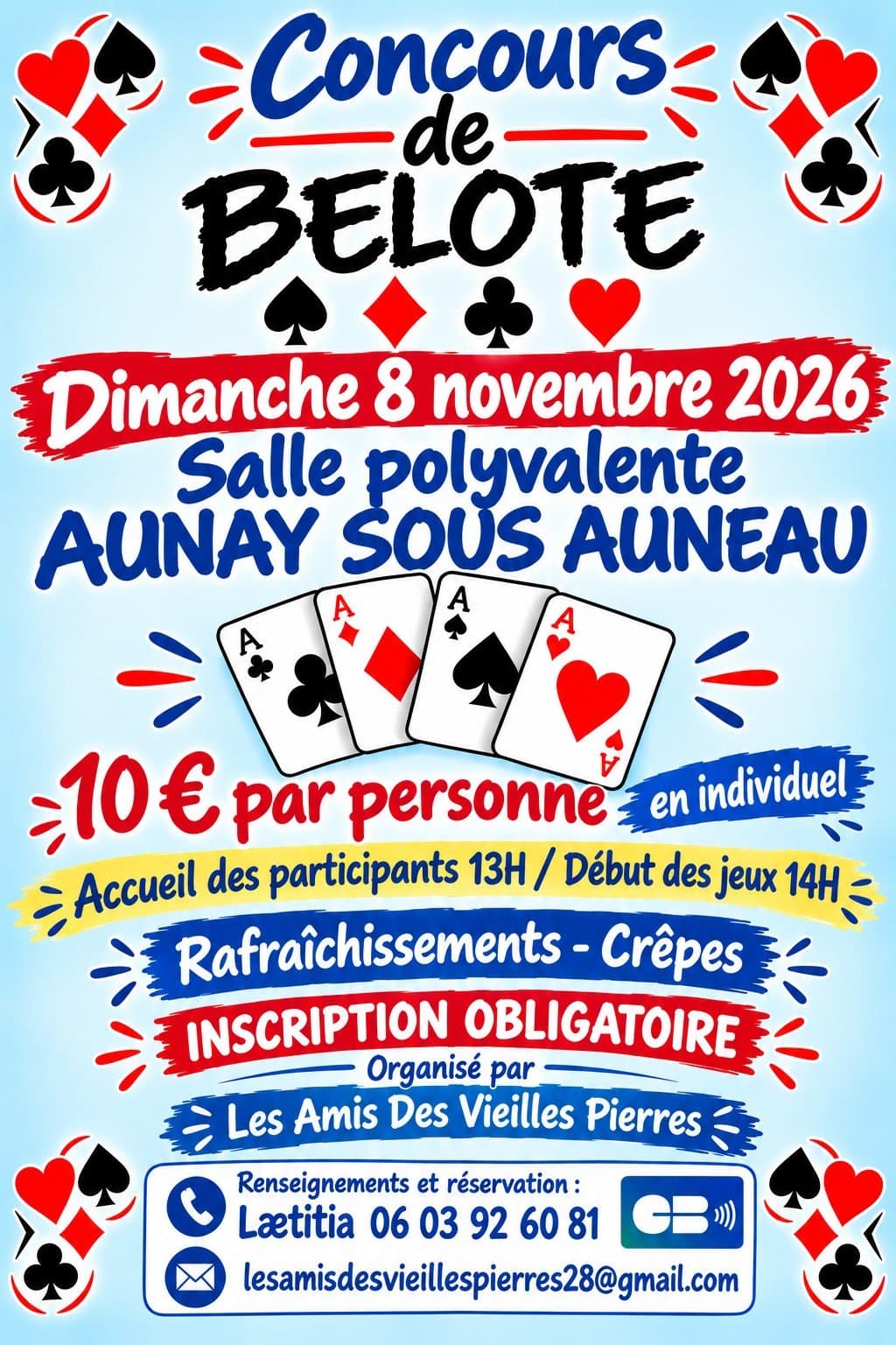Affiche Concous de belote