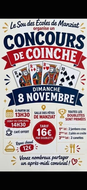 Affiche Concours de coinche à Manziat