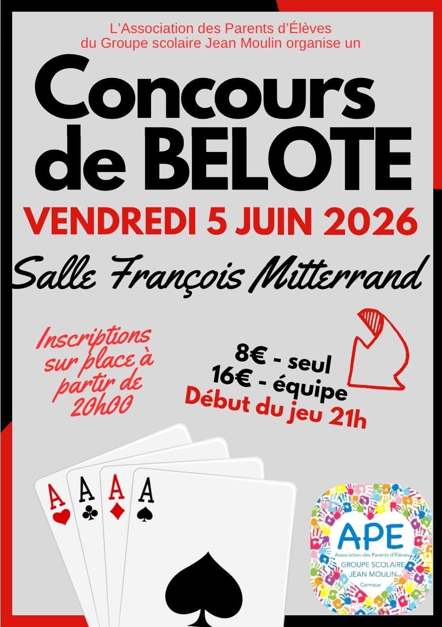 Affiche Concours belote