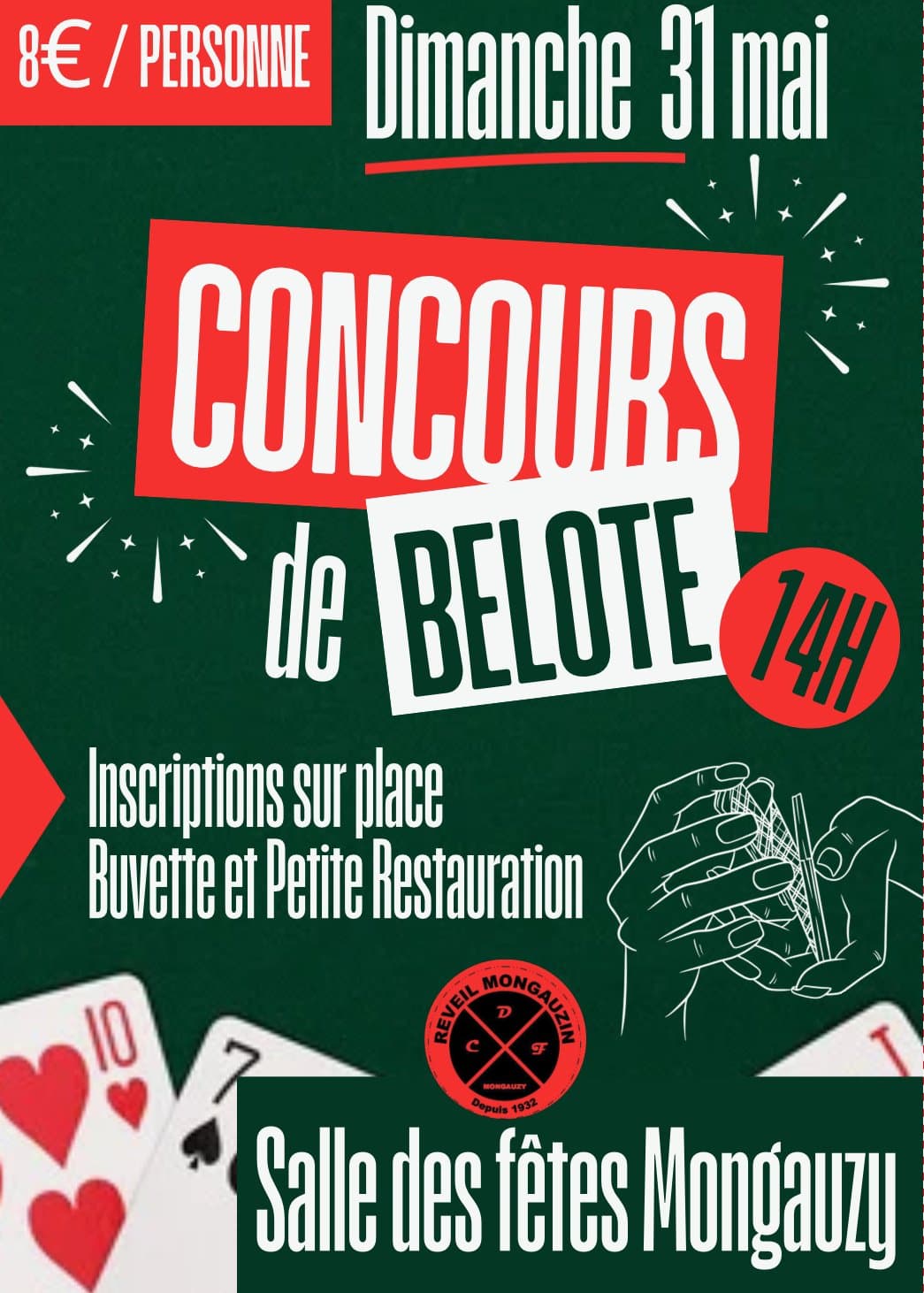 Affiche CONCOURS DE BELOTE