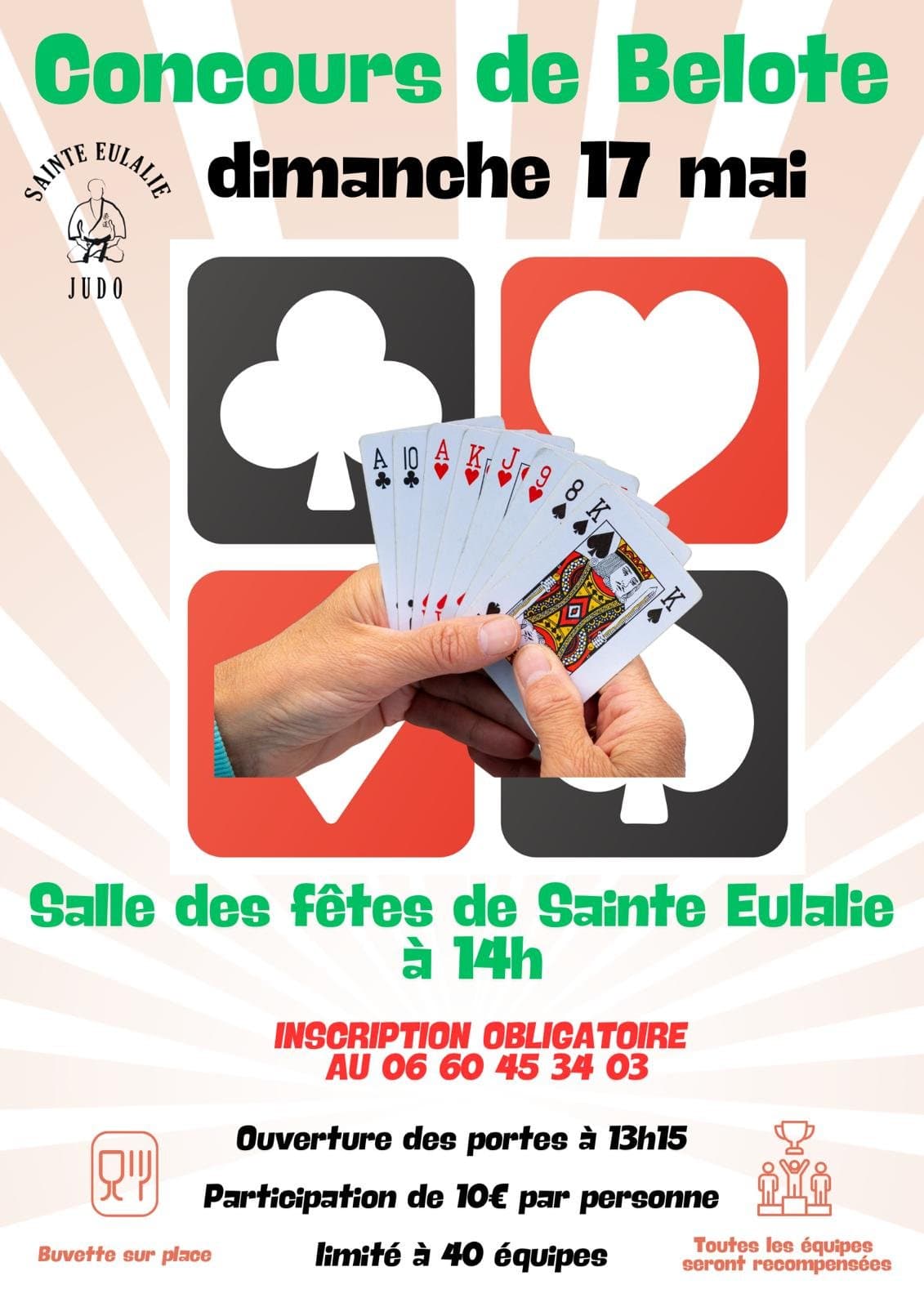 Affiche concours de belote