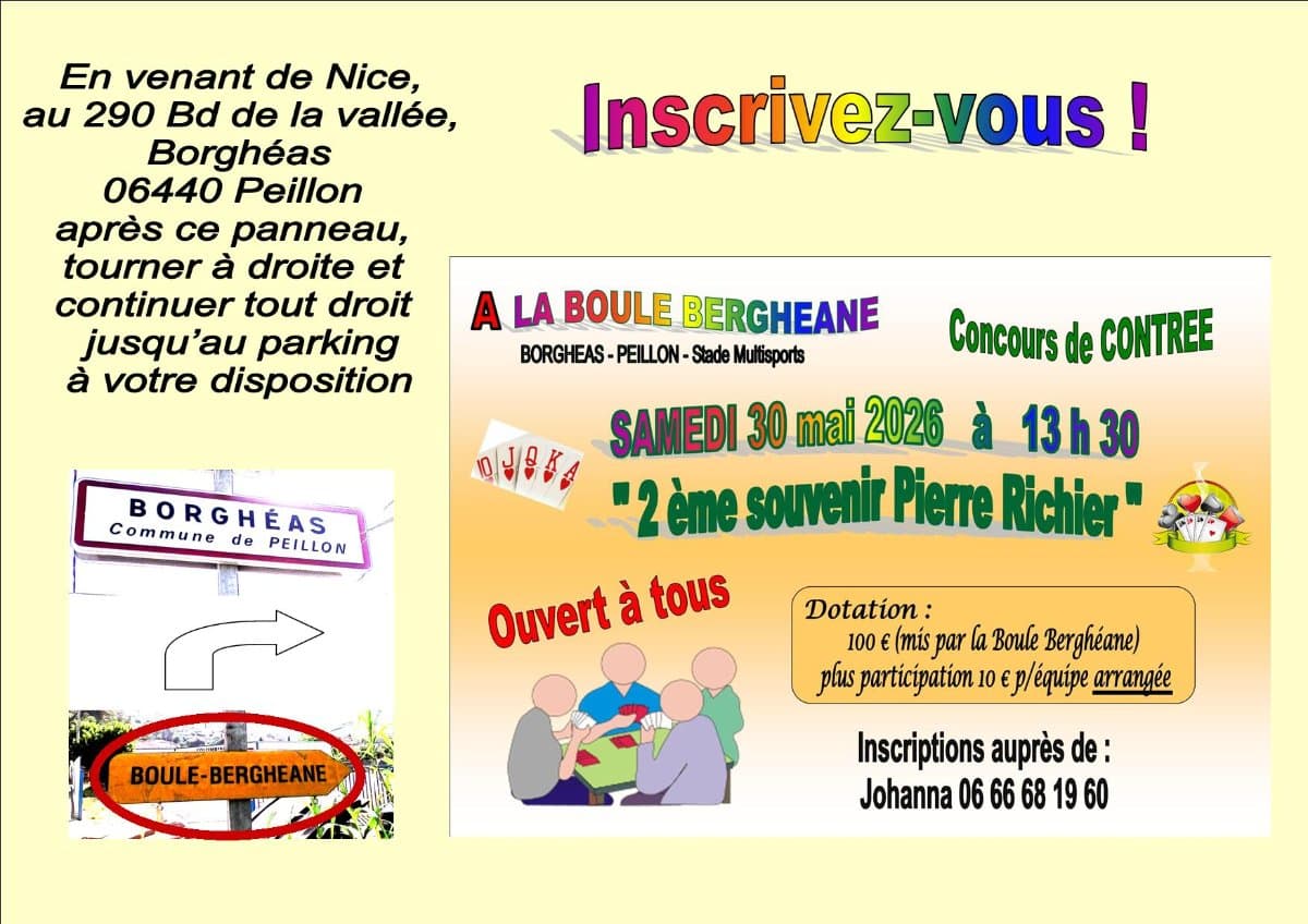 Affiche Tournoi de contrée, "2 ème Souvenir Pierre Richier"